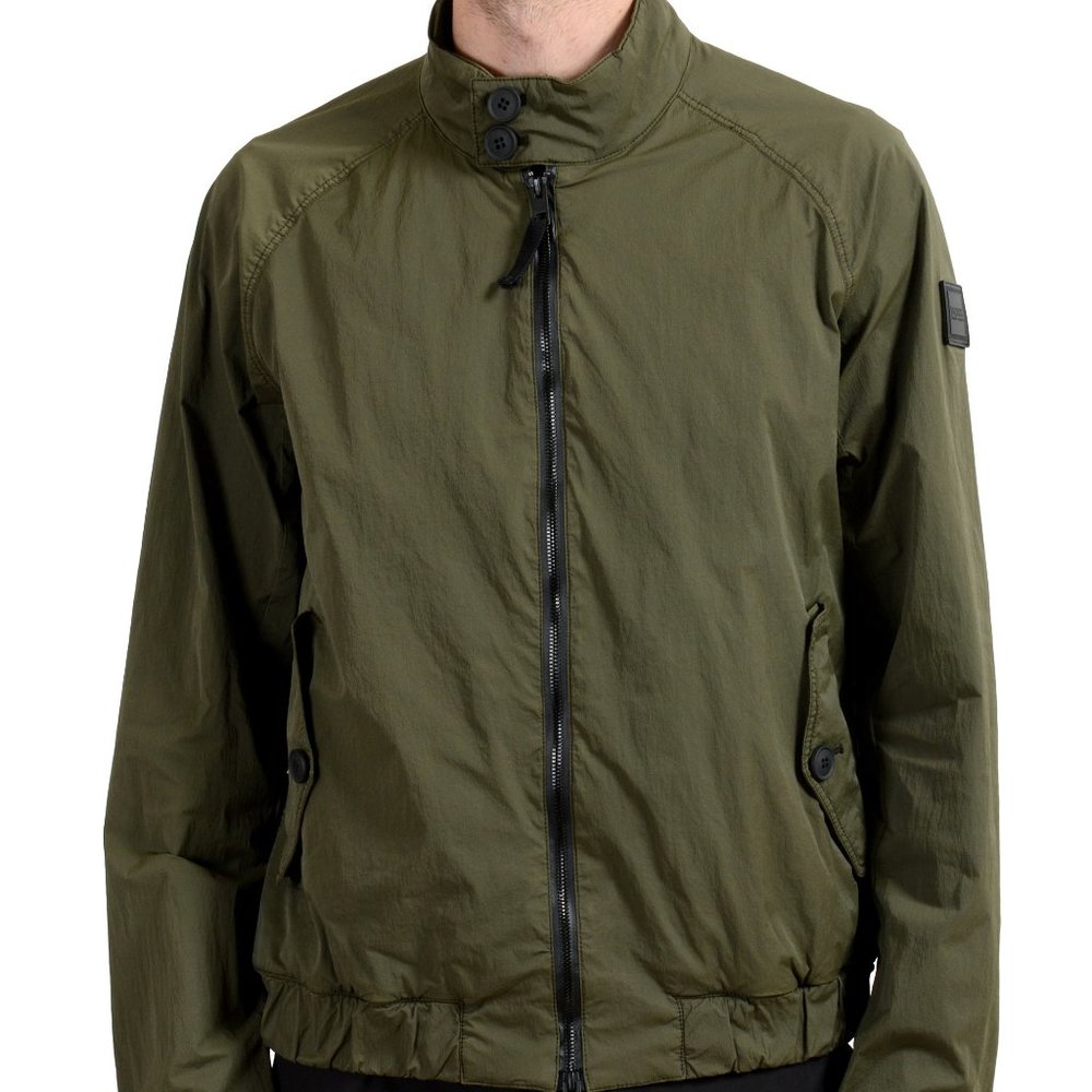 Hugo Boss "Osames-D" Olive Full Zip Windbreaker